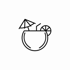 coconut milk icon sign vector