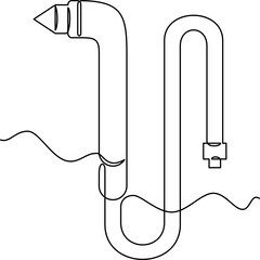 one line art Plasma Cutter vector illustration. line art, one continuous line, simple, hand drawn and sketch style. for icons, symbols, signs or logos. PNG