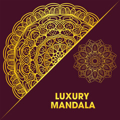 Luxurious Golden Mandala Design for Invitations and Decorative Purposes