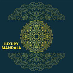 Luxurious Golden Mandala Design for Invitations and Decorative Purposes