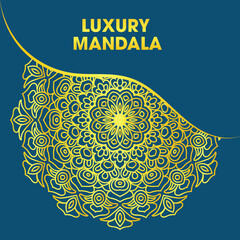 Luxurious Golden Mandala Design for Invitations and Decorative Purposes