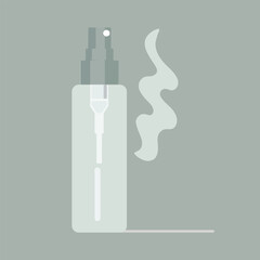 Elegant cosmetic brush strokes forming abstract faces, paired with minimalistic makeup tools like lipsticks and blushes. Bold colors evoke beauty and creativity.