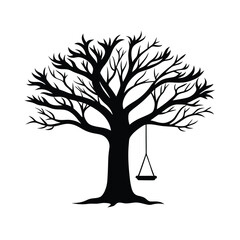 Obraz premium vector black tree