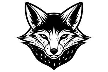 Obraz premium Stylish Fox Head Tattoo Design for Apparel Vector