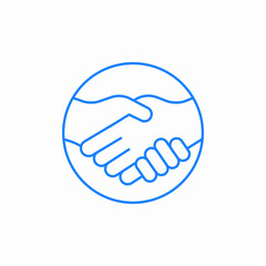 handshake agreement partnership icon sign vector