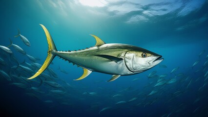 Fototapeta premium Underwater Photograph Large Group