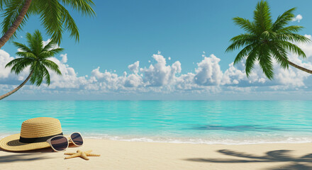 Obraz premium tropical beach scene