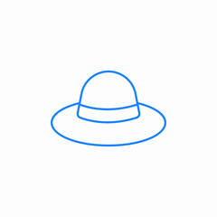 summer hat fashion icon sign vector