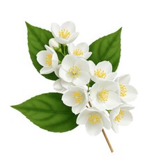 Fototapeta premium Jasmine flower branch isolated on white background