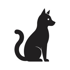 Dog Sitting Silhouette