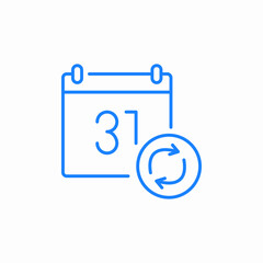 reocurring date icon sign vector