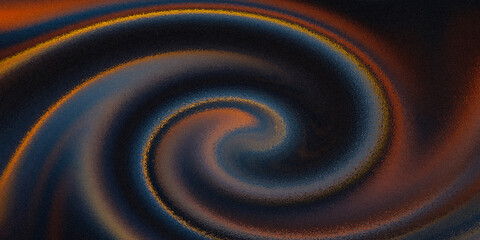 Abstract swirl of orange and blue colors
