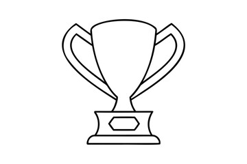 Simple line drawing of a champion trophy award