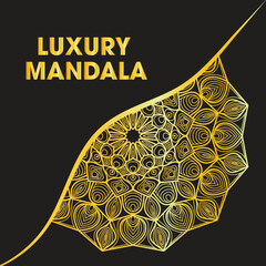 Luxury Gold Mandala Design and Decorative Purposes