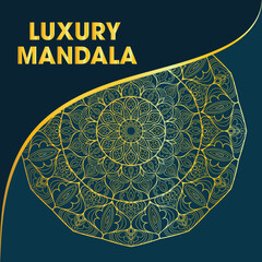 Luxury Gold Mandala Design and Decorative Purposes