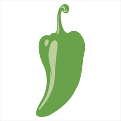 Green jalapenos peppers in a graphic illustration