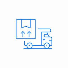 cargo truck icon sign vector