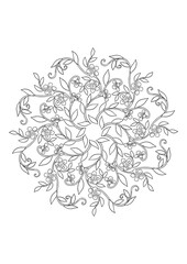 Hand-drawn Floral Mandala Coloring Sheets