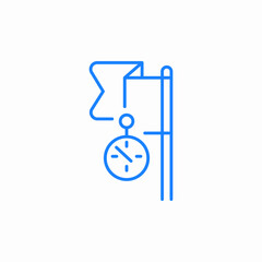 timed goal icon sign vector