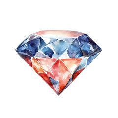 My Watercolor illustration, illustration, diamond shape painting isolated on a white background, illustration, AI painting design, vector illustration set, eps format
