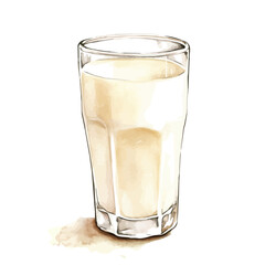My Watercolor illustration, illustration, evaporated milk painting isolated on a white background, illustration, AI painting design, vector illustration set, eps format	