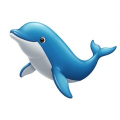 Obraz premium Cartoon dolphin illustration isolated on white background