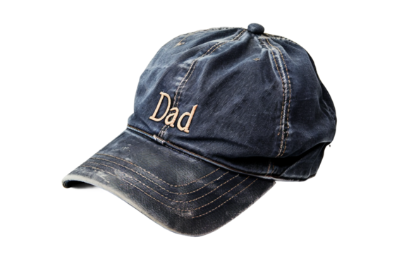 Stylish Baseball Cap with Dad Embroidery Perfect for Fathers Day Gifts Isolated on Transparent Background