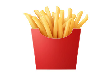 French Fries Isolated on white Background