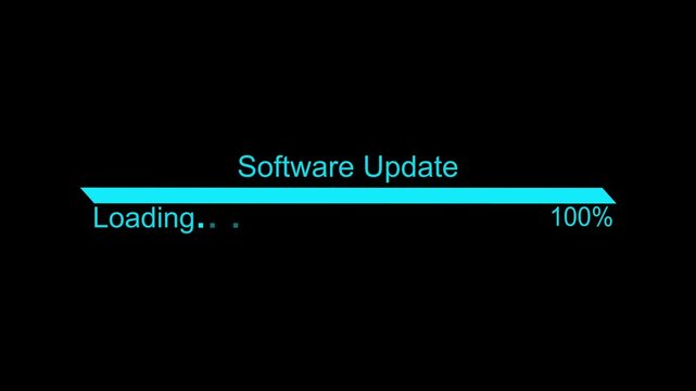 Software Update Progress Bar Animated, Modern Animated Loading Bar, Progress Bar Animation in Minimal Style