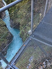 Blick in die Leutaschklamm bei Mittenwald in den Bayerischen Alpen	