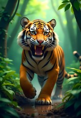 A 3D icon of a wild animal