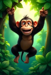 A 3D icon of a wild animal