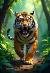 A 3D icon of a wild animal