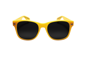 Summer Yellow Sunglasses PNG Cutout on White Background