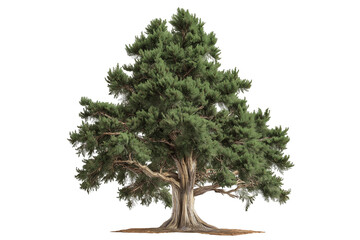 Cedar tree with white background