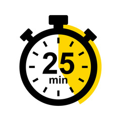 25 minute timer. Stopwatch icon