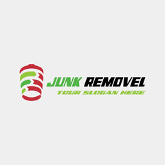 junk removal logo design vector