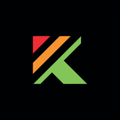 letter k logo design vector