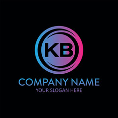 letters kb and kc text logo design vector