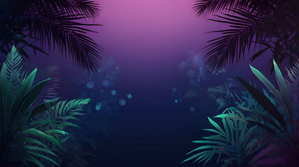 Naklejka premium palm trees at night