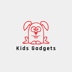 kids gadget store logo design vector