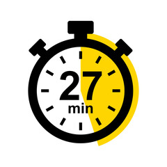 27 minute timer. Stopwatch icon