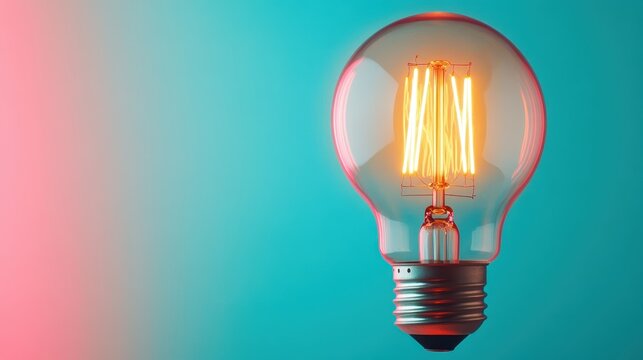 This image captures a classic light bulb featuring glowing filament exemplifying vintage charm, illustrating the intersection of technology and aesthetics in modern decor.