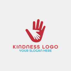 kindness unity and helping logo design vector