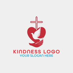 kindness unity and helping logo design vector