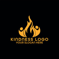 kindness unity and helping logo design vector