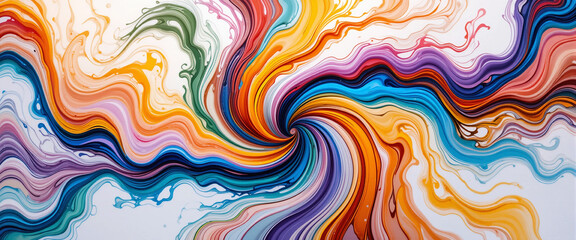wide colorful swirl background illustration 