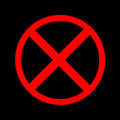 Fototapeta premium no entry sign, no parking sign, warning sign close up view, No sign isolated on transparent background, Restricted signal