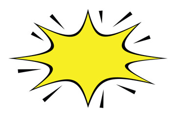 Comic burst, bursting star, starburst speech bubbles. Starburst pop art. Comic book explosion. 