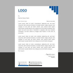 Professional business letterhead with minimalist style and structured format, perfect for company correspondence, official memos, and branding needs